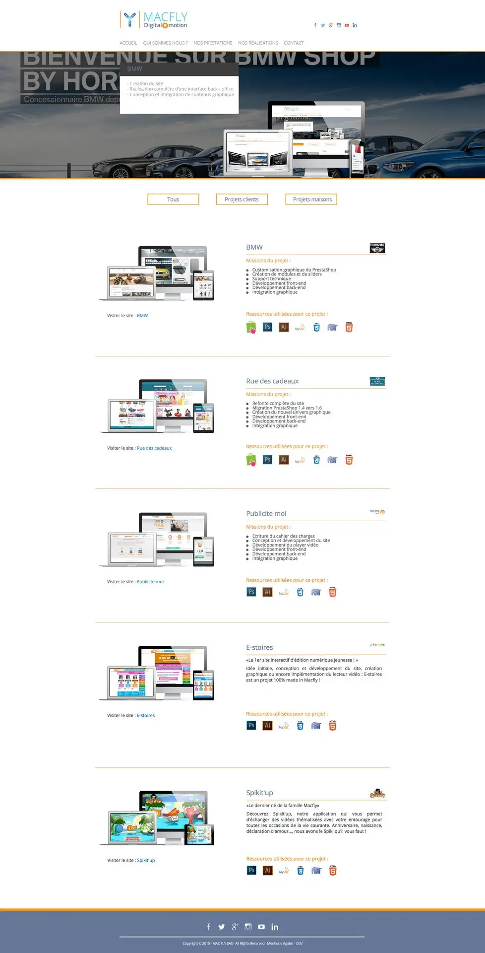 maquette de page web site Macfly maquette de page web site Macfly