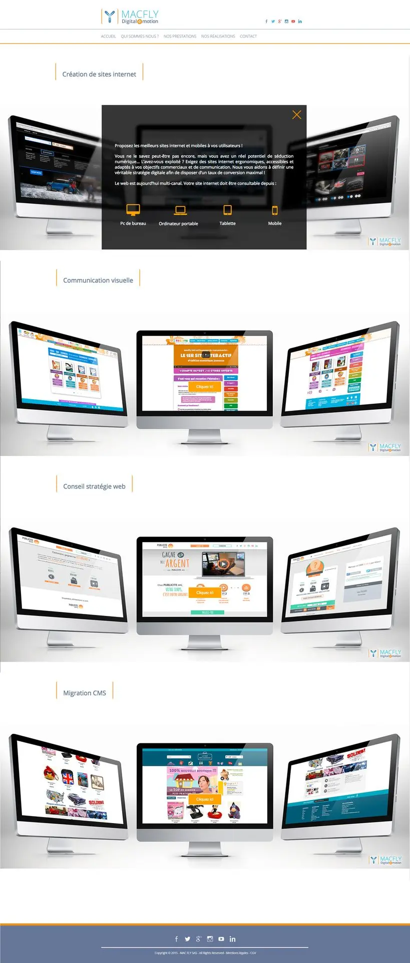 maquette de page web site Macfly maquette de page web site Macfly