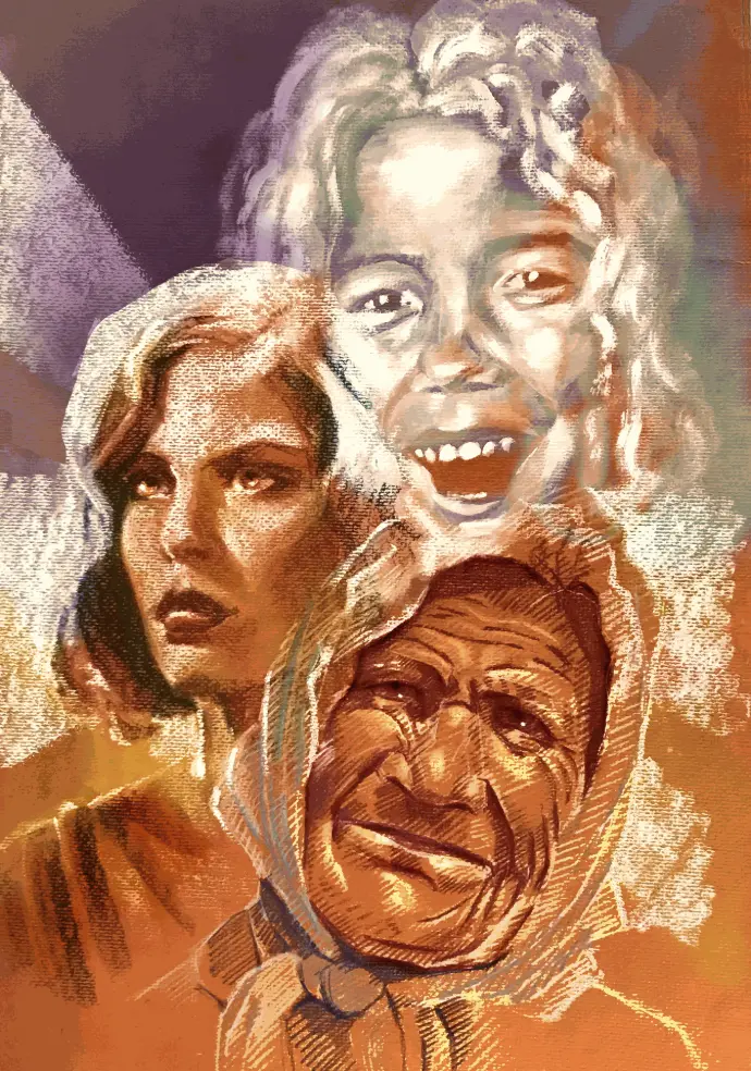 Portraits d'après photos, la femme de l'enfance à la vieillesse, techniques mixtes crayon pastel gouache, acrylique sur papier couleur Portraits d'après photos, la femme de l'enfance à la vieillesse, techniques mixtes crayon pastel gouache, acrylique sur papier couleur