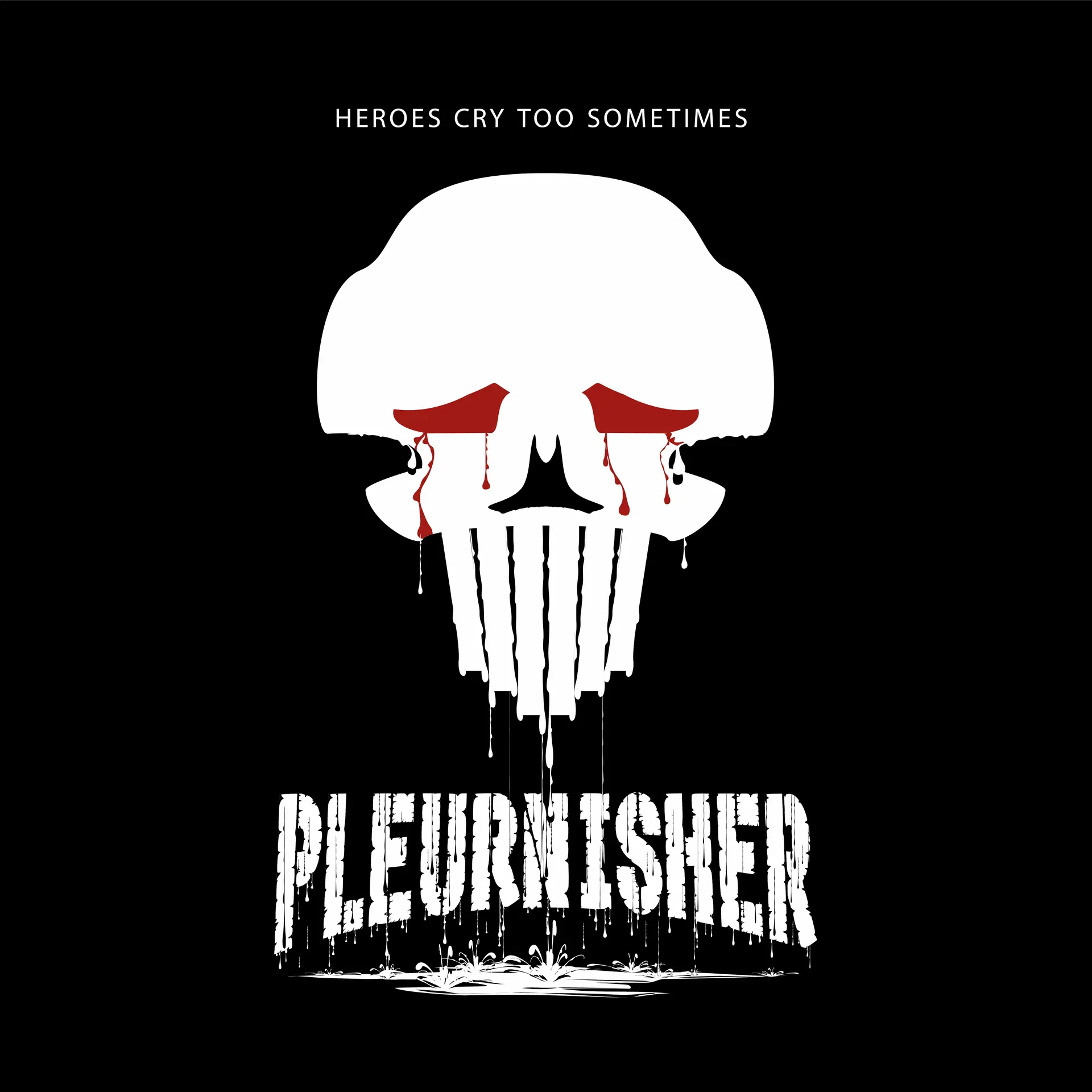 Pleurnisher : création originale parodique du Punisher de Marvel détournement parodie logo marvel punisher anti-héros