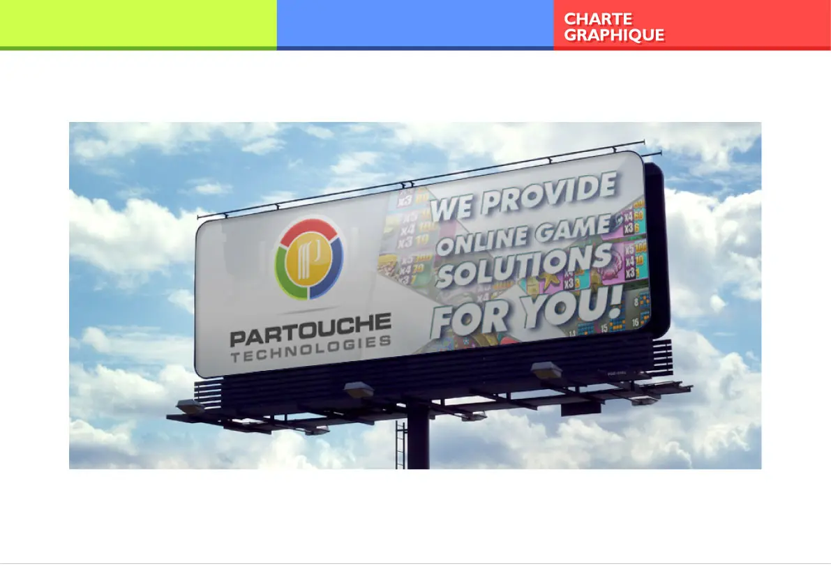 Charte graphique Partouche Technologies (filiale web groupe Partouche) charte graphique logo identité visuelle