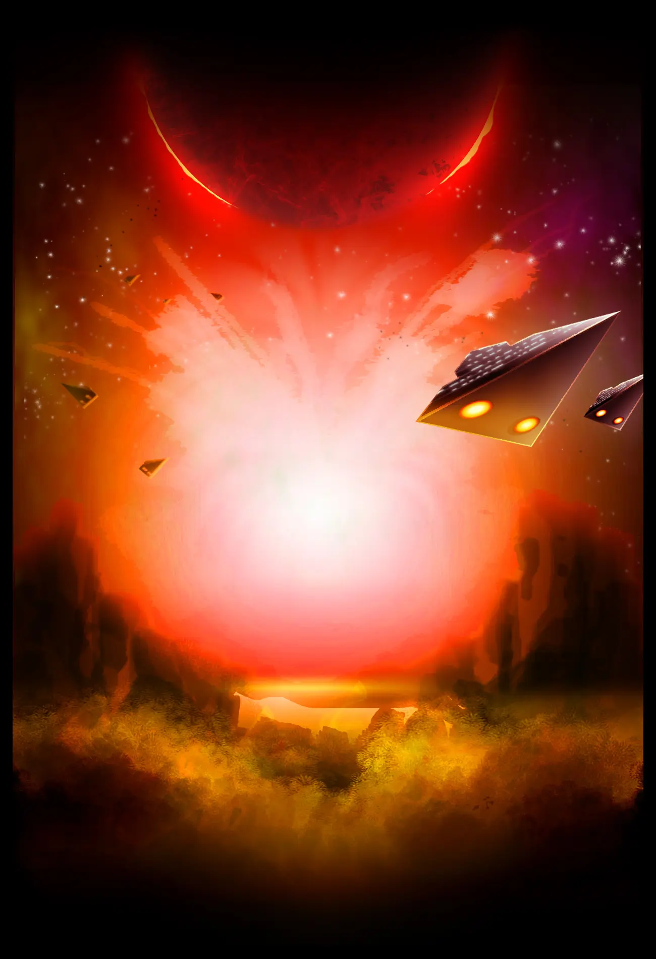 Recherches graphiques dans l'esprit star wars pour des fonds d'affiches Recherches graphiques dans l'esprit star wars pour des fonds d'affiches